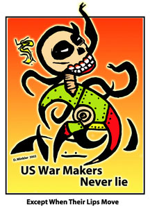 Doug Minkler's US War Makers Never Lie